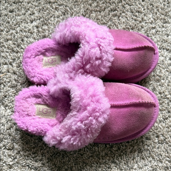 UGG Pink Fluffy Slippers - Picture 7 of 7